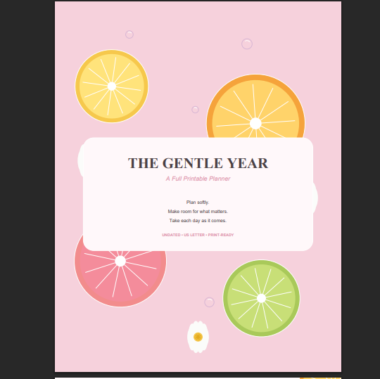 The Gentle Year — 365-Day Printable Planner